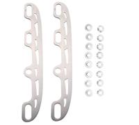 ORFOFE Set de Lames Acier Inoxydable pour Patins à roulettes Lames de Remplacement Durables avec Bouchons Accessoires pour Patinage à Glace et Roller Argenté