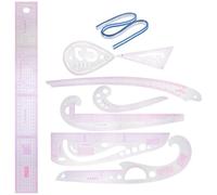 ORFOFE Set de Règles de Couture Multifonctions Jauge et Règle Courbe Française Flexible pour Tailleurs Débutants et Designers Mesure Précise et Guide Couture Complet