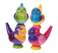 ORFOFE Sifflet D'oiseau Jouet De Bain Coloré 4 Pièces en Abs sans Bavures Sécuritaires pour Bébé Garçon Et Filles Stimulation Ludique Bain Amusant Jouet Aquatique Bébé