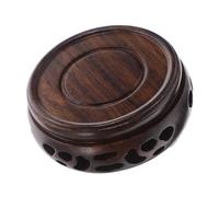 ORFOFE Socle Rond Vintage pour Vase et Aquarium Support Stable Polyvalent pour Décoration Intérieure Base Épaisse avec Grain Naturel Socle Sculpture Décoratif Chinois