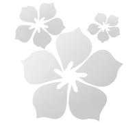 ORFOFE Sticker Mural Miroir Fleurs Acrylique Argenté Décoration DIY pour Salon Chambre Salle de Bain Autocollant Mural Amovible pour Murs Lisses