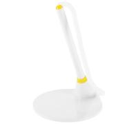 ORFOFE Stylo de Réception Fixe Blanc 0,5mm en Plastique Résistant, Stylo Signature de Bureau à Écriture Fluide pour Banque et Accueil Professionnel, Lot de 4