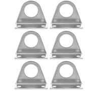 ORFOFE Support de Montage Lot de 3 Paires en Acier Inoxydable Argenté Résistance à L'usure , Trous de Fixation Doubles , Design Coins Arrondis pour Vérin Pneumatique