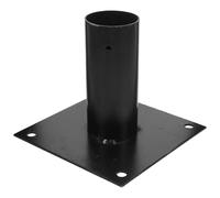 ORFOFE Support de Poteau en Métal 1 Pièce, Socle de Poteau pour Clôture en Fer Peinture en Poudre Résistante aux Intempéries, Base Stable pour Piquet de Bambou, Fixation Solide