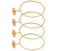 ORFOFE Support Mural en Métal Doré pour Ballons de Basket et Football, Lot de 4 Pièces, Support Robuste Multifonction pour Rangement et Présentation Domestique, Salle de Sport et Espace