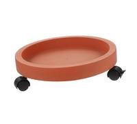 ORFOFE Support pour Pot de Fleur Mobile Plastique avec roulettes Rondes Plateau Anti-Fuite Résistant et Pratique pour Intérieur et Extérieur Charge Lourde Petite Brique Rouge