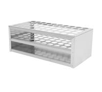 ORFOFE Support pour tubes à essai de laboratoire, Acier Inoxydable, récipient pour tubes à essai de laboratoire, 50-slot, diamètre 17mm, pour laboratory testing, versatile application