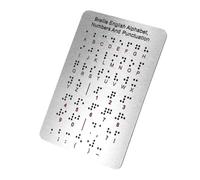 ORFOFE Tableau Braille avec Points Surélevés pour Apprendre Braille Carte Déducation pour Garçon Fille Aveugles Débutants et Adultes Outil Dapprentissage Du avec Lettres et Ponctuation