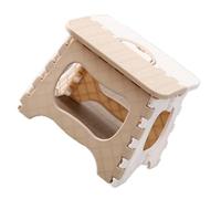 ORFOFE Tabouret Pliant Portable Petite Taille en PP Beige Clair, Siège Compact et Léger pour Maison, Camping et Plein Air, Tabouret Pratique et Peu Encombrant, Chaise Pliante Simple