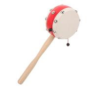 ORFOFE Tambourin en Bois Naturel pour Tout-petit, Peau de Mouton Traditionnelle, à Secouer Sensoriel pour Bébé, Accessoire Musical Portable pour Éveil en Bas Âge