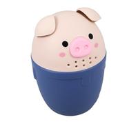 ORFOFE Tasse de Bain Garçon Fille Forme de Cochon Bleu Rince-shampooing avec Poignée Sortie Eau Fine Né et Garçon Fille Accessoire Pratique pour Bain