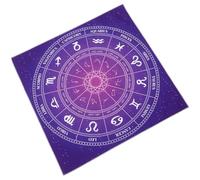 ORFOFE Tissu de Tarot pour la Lecture avec Nappe des Signes Zodiaque, Accessoire Simple pour Tarot et oracles divinatoires