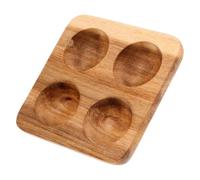 ORFOFE Titulaire d'œufs en bois à 4 compartiments, casier à œufs, rangement pour comptoir de cuisine et maison, stockage de plusieurs œufs, marron