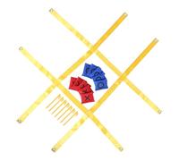 ORFOFE -Toe géant extérieur Jeu de tic tack Toe géant en Plein air Jeu de tictactoe sur pelouse Sangle de tictactoe extérieur activité familiale de