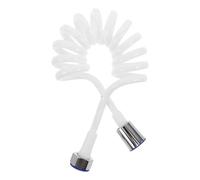 ORFOFE Tuyau Télescopique Flexible à Ressort Blanc pour Douchette de Bidet - Raccord Rapide - Adapté pour Camping-Car et Caravane - Nettoyage Réglable et Solide - Accessoire Essentiel de