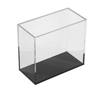 ORFOFE Vitrine pour Figurines en Acrylique Transparente et Anti-poussière, Boîte D'exposition Empilable avec Couvercle Hermétique, Petite Vitrine Légère pour Collectionneurs, Présentoir