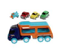 ORFOFE Voiture Cartoon à Rappel Musical pour Garçon Fille Véhicule Ingénierie Bleu Jeu Éducatif Ans et Plus Développe la Motricité Cognition