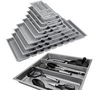 ORGA-BOX 2 Insert multifonctionnel Profondeur : 461 x Largeur : 509 mm gris argenté avec structure Canvas pour tiroir Nobilia/Noblessa de 60 mm jusqu'à 07/2012