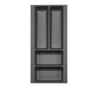ORGA-BOX 2 Range-couverts Profondeur : 461 x Largeur : 209 mm anthracite avec structure Canvas pour tiroir Nobilia/Noblessa de 30 cm jusqu'à 07/2012