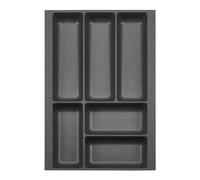 ORGA-BOX 2 Range-couverts Profondeur : 461 x Largeur : 309 mm anthracite avec structure Canvas pour tiroir Nobilia/Noblessa de 40 mm jusqu'à 07/2012
