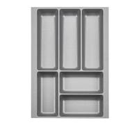 ORGA-BOX 2 Range-couverts Profondeur : 461 x Largeur : 309 mm gris argenté avec structure Canvas pour tiroir Nobilia/Noblessa de 40 cm jusqu'à 07/2012