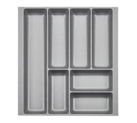 ORGA-BOX 2 Range-couverts Profondeur : 461 x Largeur : 409 mm gris argenté avec structure Canvas pour tiroir Nobilia/Noblessa de 50 mm jusqu'à 07/2012