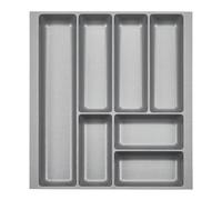 ORGA-BOX 2 Range-couverts Profondeur : 461 x Largeur : 409 mm gris argenté avec structure Canvas pour tiroir Nobilia/Noblessa de 50 mm jusqu'à 07/2012