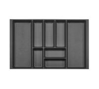 ORGA-BOX 2 Range-couverts Profondeur : 461 x Largeur : 709 mm anthracite avec structure Canvas pour tiroir Nobilia/Noblessa de 80 mm jusqu'à 07/2012