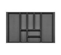 ORGA-BOX 2 Range-couverts Profondeur : 461 x Largeur : 709 mm anthracite avec structure Canvas pour tiroir Nobilia/Noblessa de 80 mm jusqu'à 07/2012