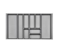 ORGA-BOX 2 Range-couverts Profondeur : 461 x Largeur : 809 mm gris argenté avec structure Canvas