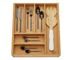 ORGA-BOX 3 Range-couverts BAMBOO pour tiroir 50 cm (473 x 397 mm) avec range-couverts en bois 6 compartiments pour cuisines Nobilia/Noblessa à partir d'août 2012