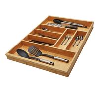 ORGA-BOX 3 Range-couverts BAMBOO pour tiroir 80 cm (473 x 697 mm) avec 7 compartiments insert de tiroir en bois pour cuisines Nobilia/Noblessa à partir d'août 2012