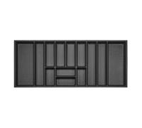 ORGA-BOX 3 Range-couverts Profondeur : 473 x Largeur : 1091 mm anthracite avec structure Canvas pour tiroirs de 120 cm