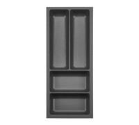 ORGA-BOX 3 Range-couverts Profondeur : 473 x Largeur : 191 mm anthracite avec structure Canvas pour tiroirs de 30, par ex. dans les cuisines Nobilia/Noblessa à partir de 08.2012.