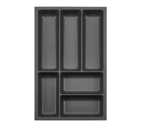 ORGA-BOX 3 Range-couverts Profondeur : 473 x Largeur : 291 mm anthracite avec structure Canvas pour tiroirs de 40 cm