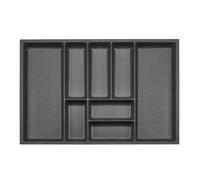 ORGA-BOX 3 Range-couverts Profondeur : 473 x Largeur : 691 mm anthracite avec structure Canvas pour tiroirs de 80 cm