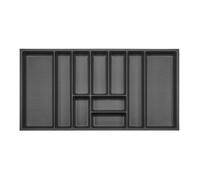 ORGA-BOX 3 Range-couverts Profondeur : 473 x Largeur : 891 mm anthracite avec structure Canvas pour tiroirs de 100 cm