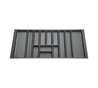 ORGA-BOX 9 insert de tiroir à couverts, profondeur : 473 x largeur : 1129 mm, anthracite avec structure en toile, pour tiroirs de 120 mm, par exemple dans les cuisines Nobilia à partir de 01.2025.