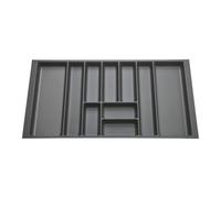 ORGA-BOX 9 insert de tiroir à couverts, profondeur : 473 x largeur : 929 mm, anthracite avec structure en toile, pour tiroirs de 100 mm, par exemple dans les cuisines Nobilia à partir de 01.2025.