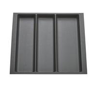 ORGA-BOX 9 Insert multifonctionnel, profondeur : 473 x largeur : 529 mm, anthracite avec structure en toile, pour tiroirs de 60 cm, par exemple dans les cuisines Nobilia à partir de janvier 2025