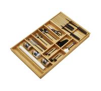 ORGA-BOX BAMBOU Range-couverts avec 10 compartiments pour tiroirs de cuisine Wellmann et Alno dans l'armoire de 90 cm