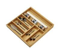 ORGA-BOX BAMBOU Range-couverts avec 6 compartiments pour tiroirs de cuisine Wellmann et Alno dans une armoire de 60 cm