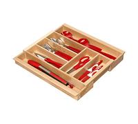 ORGA-BOX HÊTRE Range-couverts extensible pour largeur de tiroir de 40-60 cm par ex. dans les cuisines Nobilia à partir de 2013 Range-couverts en bois avec 5-7 compartiments III