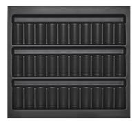 Orga-Box I Porte-condiments 513 x 473 x 28 mm gris lave avec structure perlée Porte-condiments en verre pour Tandembox Antaro/Intivo et ModernBox dans armoire de 60 cm