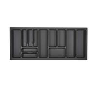 ORGA-BOX I Range-couverts 1119 x 473 gris orion avec structure perlée et revêtement antidérapant pour Tandembox Antaro/Intivo et ModernBox dans une armoire de 120 cm