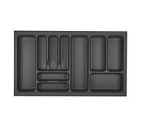 ORGA-BOX I Range-couverts 819 x 473 gris orion avec structure perlée et revêtement antidérapant pour Tandembox Antaro/Intivo et ModernBox dans l'armoire de 90 cm