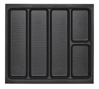 ORGA-BOX I Rangement polyvalent 519 x 50 x 473 mm gris lave avec structure perlée Rangement pour couverts pour Tandembox Antaro/Intivo et ModernBox dans armoire de 60 cm