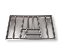 ORGA-BOX II Range-couverts pour tiroir Noblessa 90 cm jusqu'à 07/2012 (462 x 805 mm Veuillez mesurer l'intérieur de votre tiroir !) gris argenté