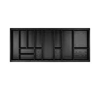 ORGA-BOX Junker Slim Range-couverts 1125 x 476 mm gris lave structure perlée pour armoires de cuisine de 120 cm Range-couverts parfaitement adapté au système de tiroirs SO SLIM