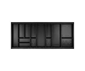 ORGA-BOX Junker Slim Range-couverts 1125 x 476 mm gris lave structure perlée pour armoires de cuisine de 120 cm Range-couverts parfaitement adapté au système de tiroirs SO SLIM